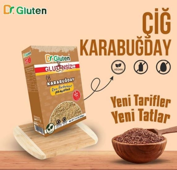 Dr.Gluten Glutensiz Çiğ Karabuğday Raw Buckwheat 500 gGlutensiz Ürünler