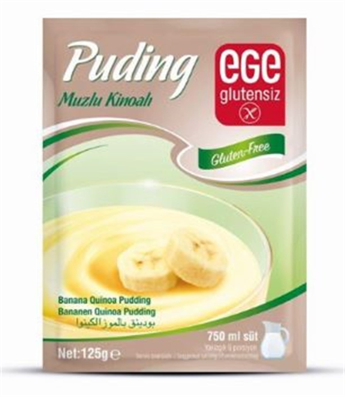Ege Glutensiz Muzlu Kinoalı Puding 125 gr