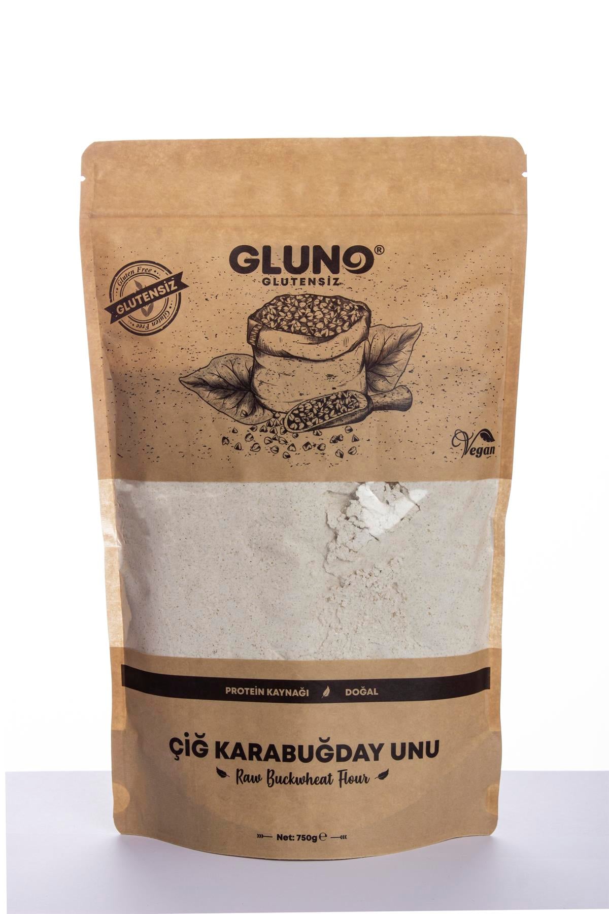 Gluno Glutensiz Çiğ Karabuğday Unu 750 grGlutensiz Ürünler