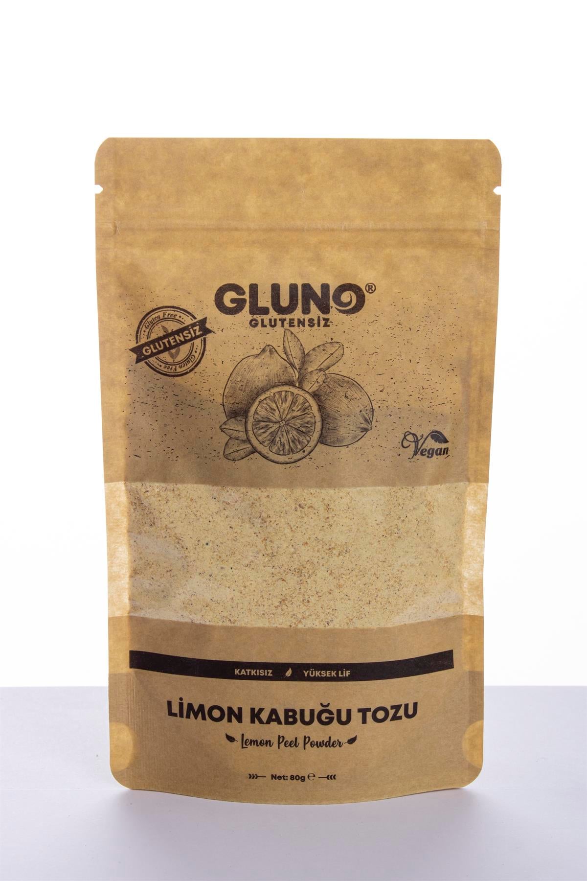 Gluno Glutensiz Limon Kabuğu Tozu 80gGlutensiz Ürünler