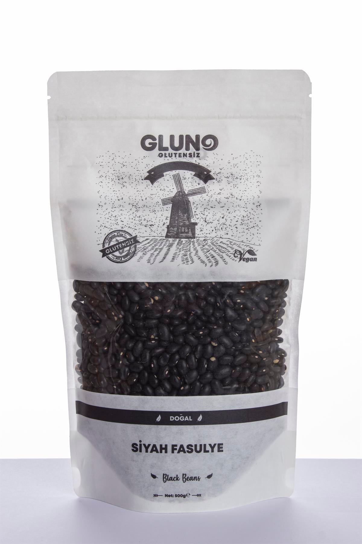 Gluno Glutensiz Siyah Fasulye 500gGlutensiz Ürünler