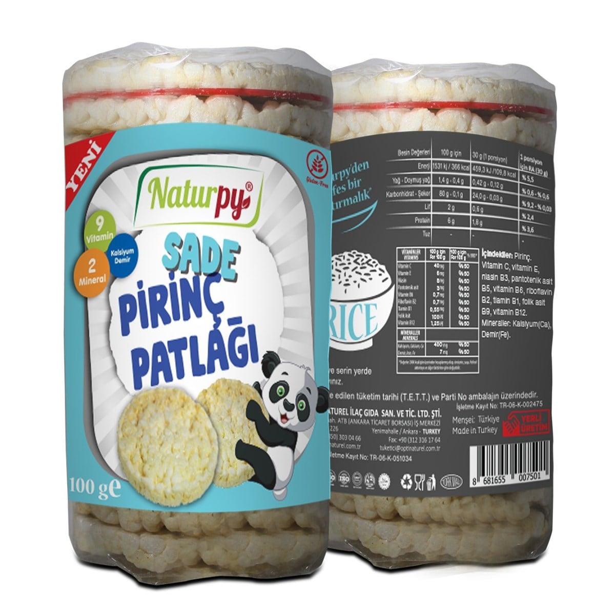 Naturpy Glutensiz Pirinç Patlağı 100 GrGlutensiz Ürünler