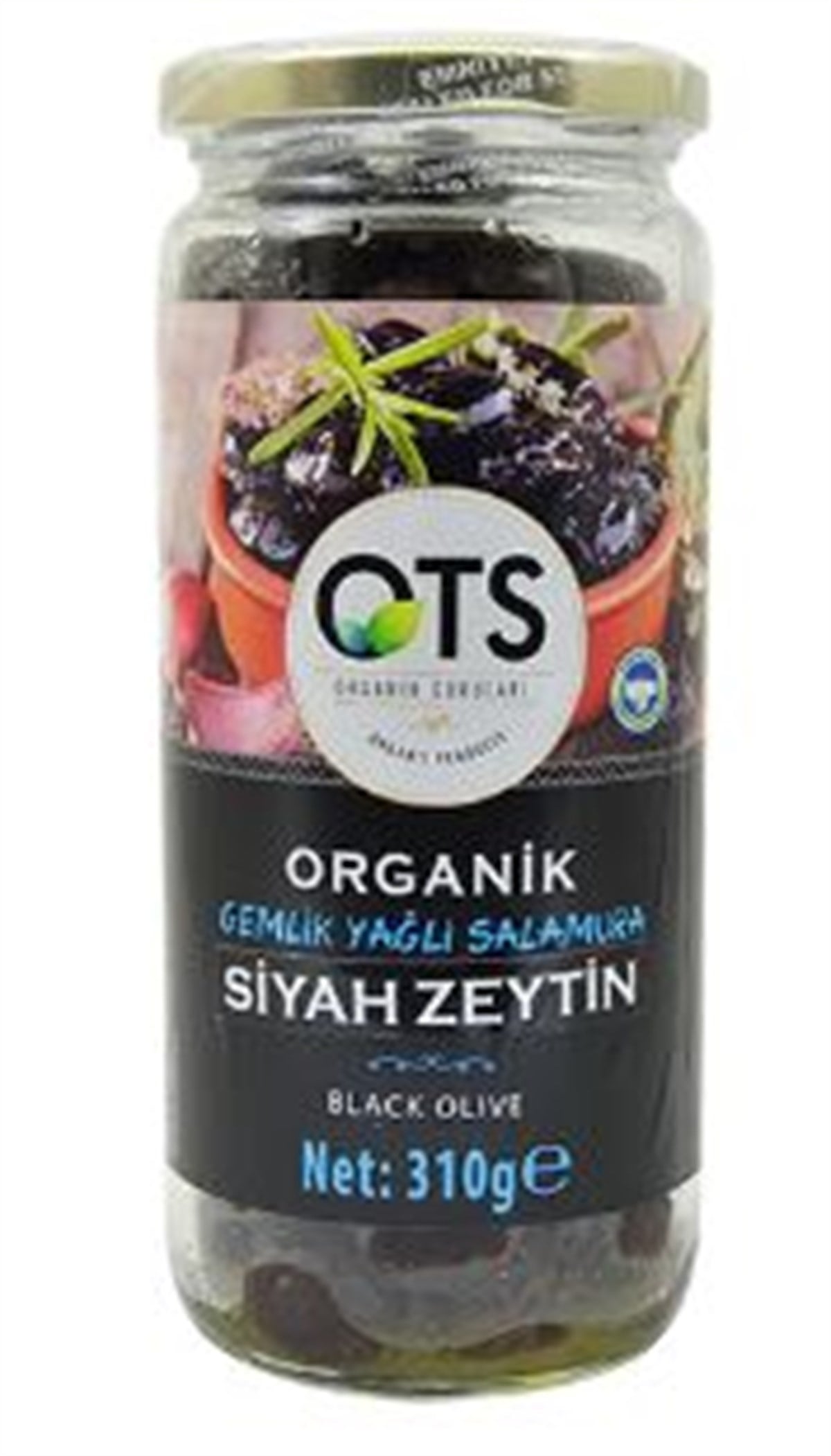 OTS Organik Siyah Zeytin (Gemlik Yağlı Salamura) 310gr