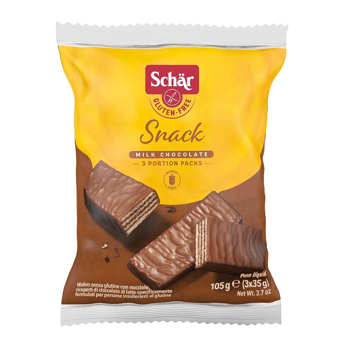 Schar Snack Çikolata Kaplı Fındıklı Gofret 3x35 grGlutensiz Ürünler