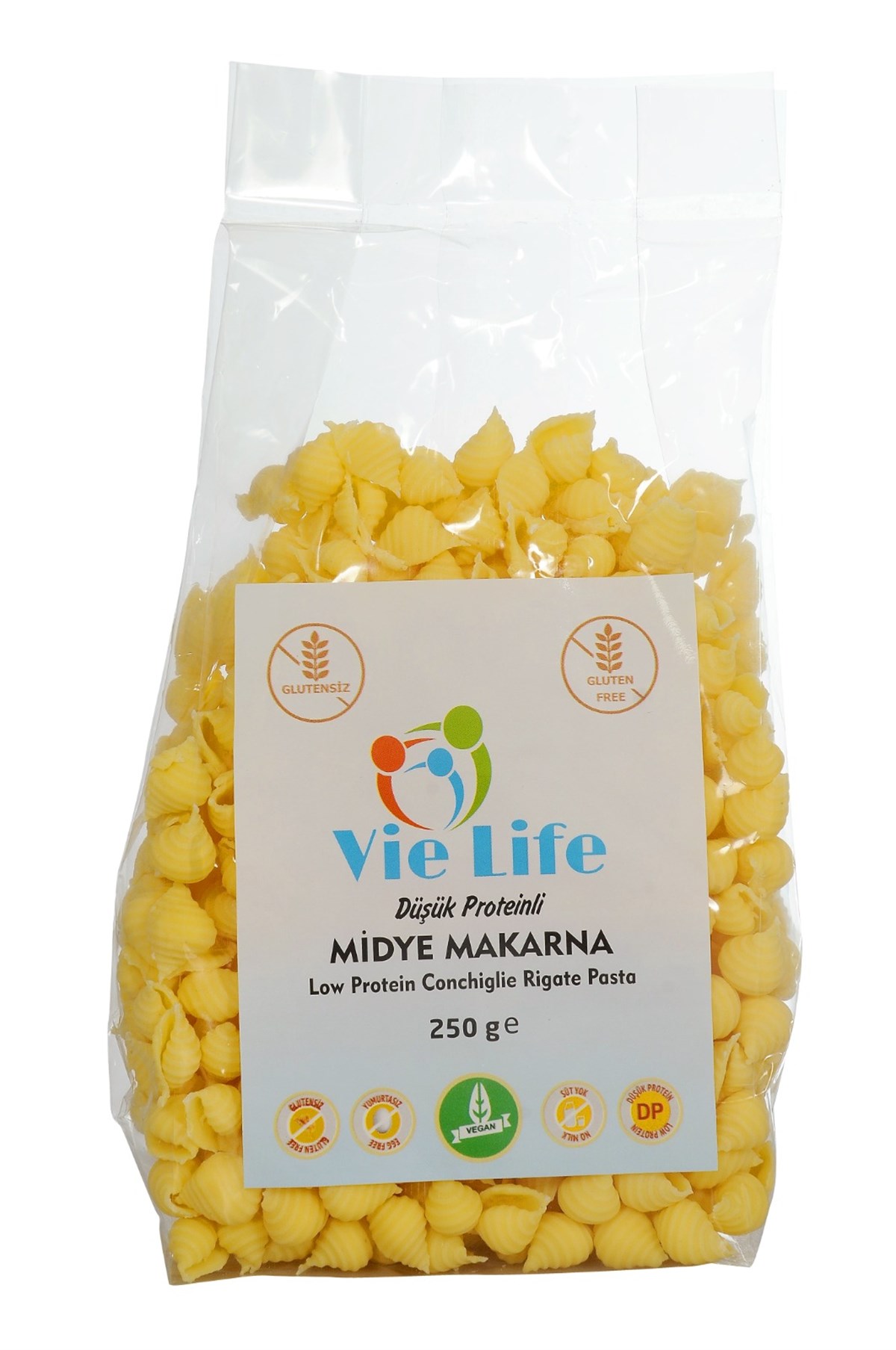 Vie Life Glutensiz Düşük Proteinli Midye Makarna 250 gGlutensiz Ürünler