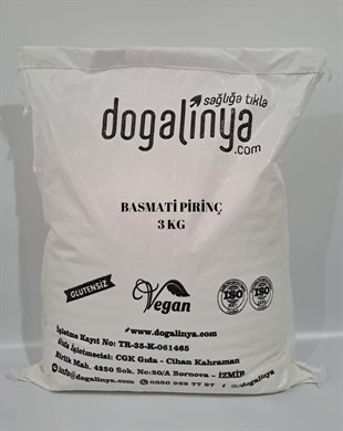 Doğalinya Glutensiz Basmati Pirinç  3 kgGlutensiz Ürünler