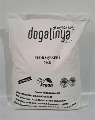 Doğalinya Glutensiz Pudra Şekeri 5 kgGlutensiz Ürünler