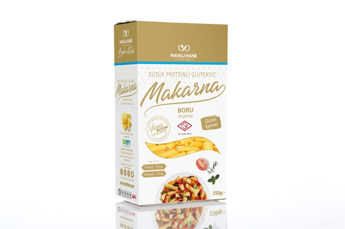  Mayalıhane Düşük Proteinli Boru Makarna 250 grGlutensiz Ürünler