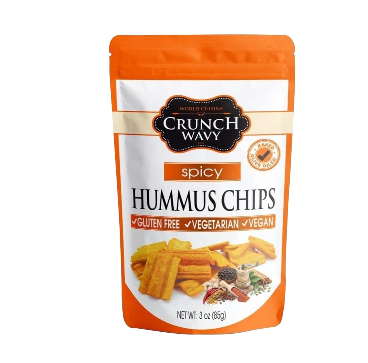 Crunch Wavy Spicy Aromalı Nohut Cipsi 85 grGlutensiz Ürünler