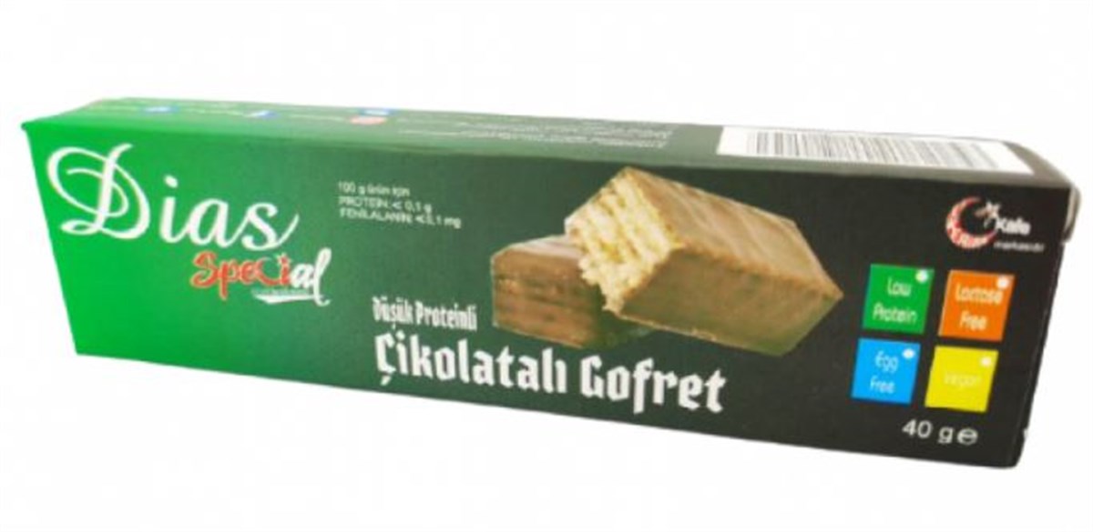 Dias Special Düşük Proteinli Çikolata Kaplı Gofret 40 GramDüşük Proteinli Ürünler