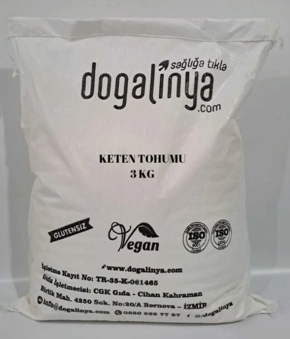Doğalinya Glutensiz Keten Tohumu 3 kgGlutensiz Ürünler