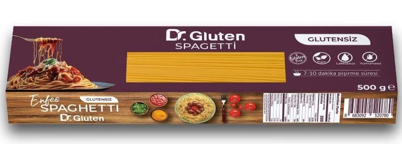 Dr. Gluten Glutensiz Spagetti Makarna 500 grGlutensiz Ürünler