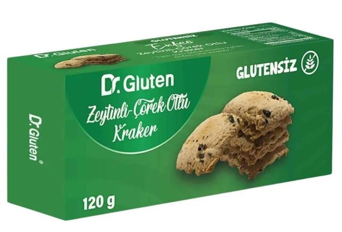 Dr Gluten Zeytinli Çörek Otlu Kraker 120 grGlutensiz Ürünler