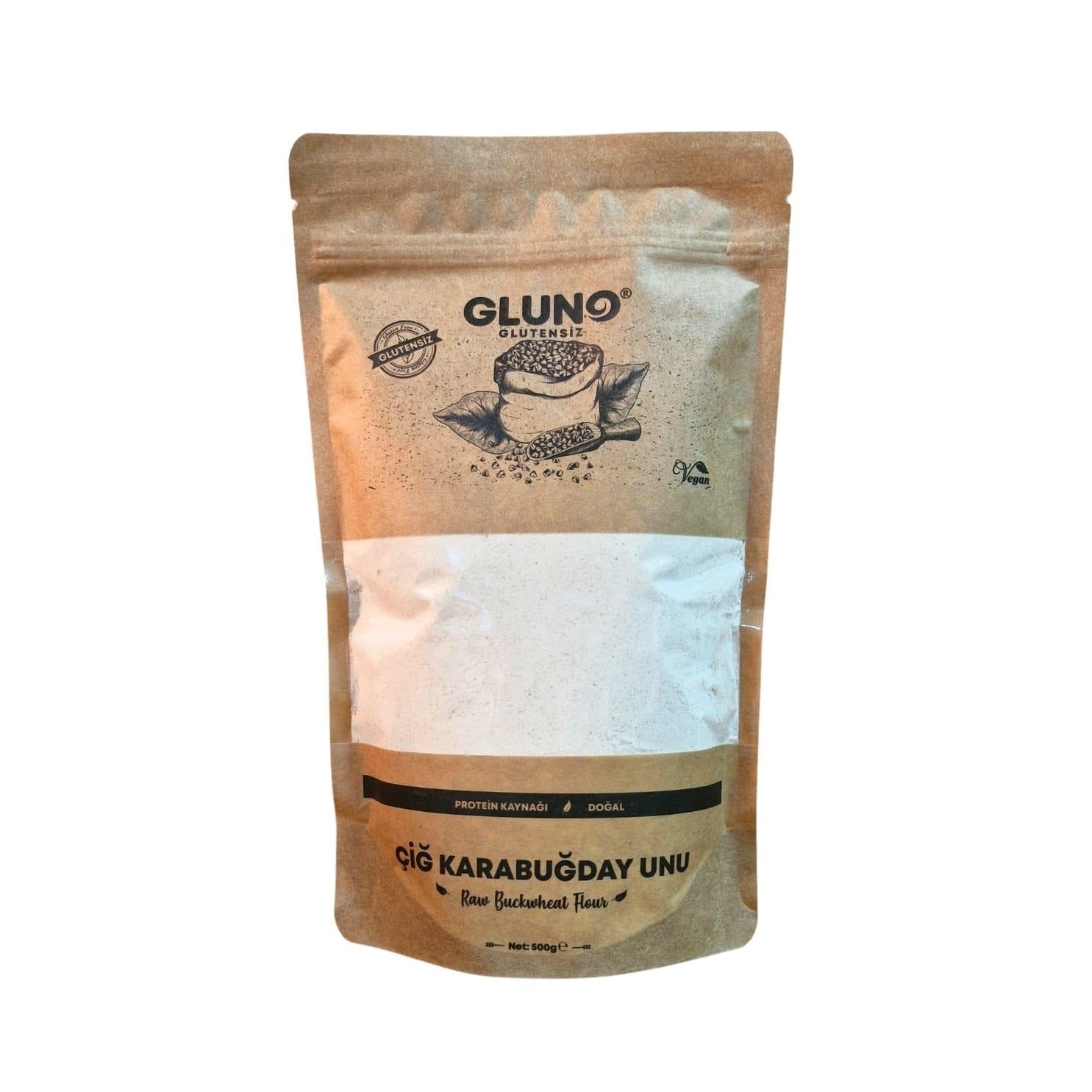 Gluno Glutensiz Çiğ Karabuğday Unu 500gGlutensiz Ürünler