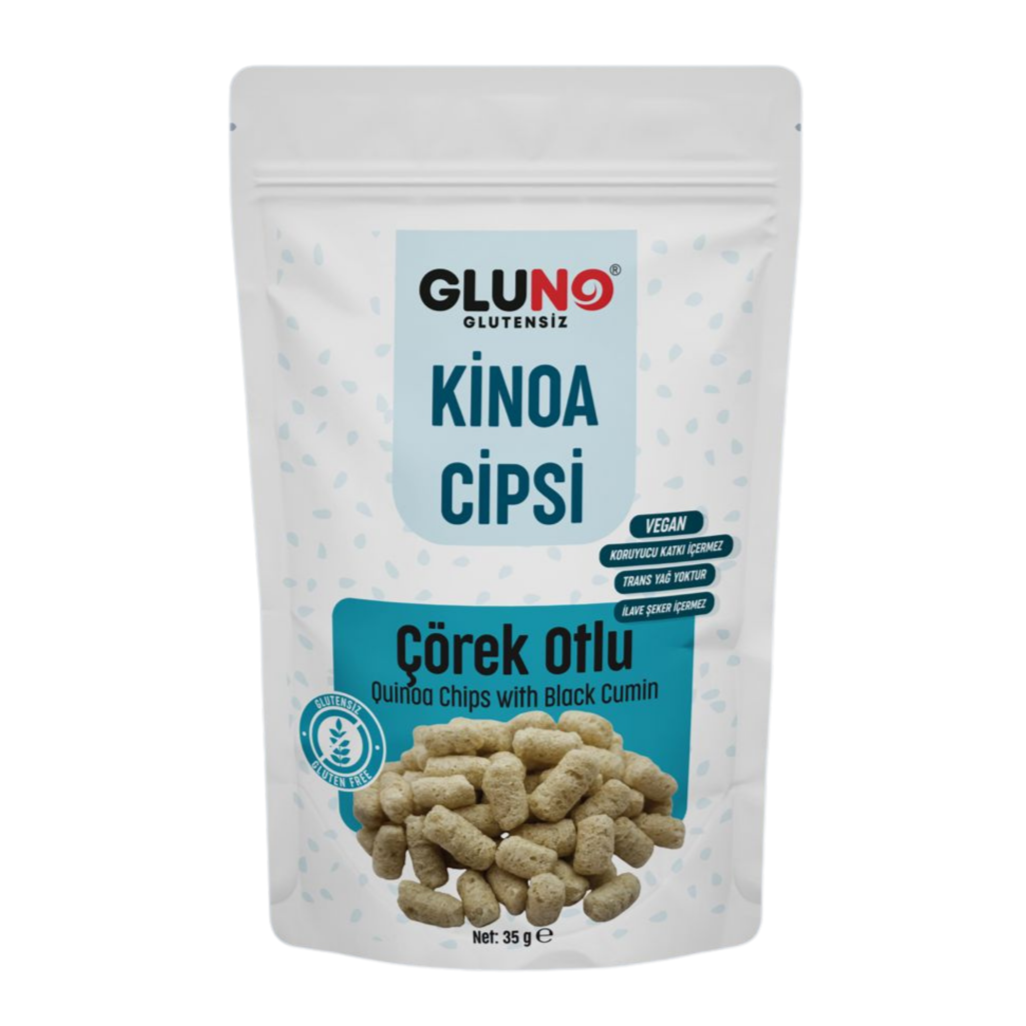 Gluno Glutensiz Kinoa Cipsi Çörekotlu 35grGlutensiz Kraker ve Cips