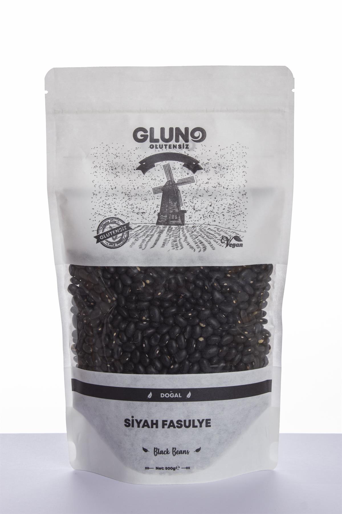 Gluno Glutensiz Siyah Fasulye 500gGlutensiz Ürünler