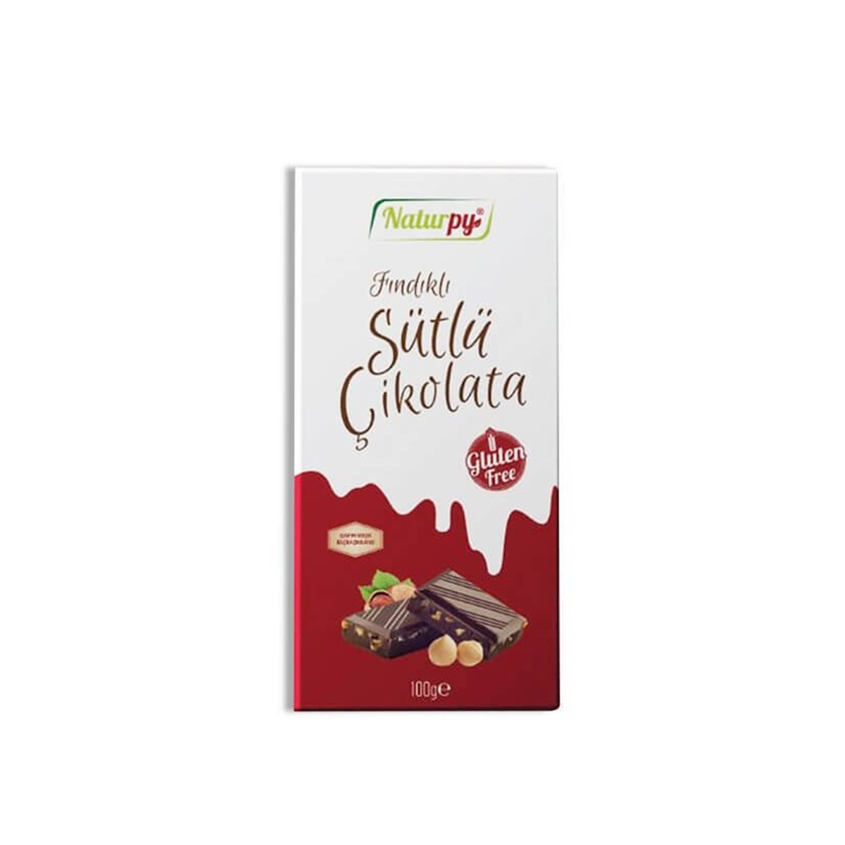 Naturpy Glutensiz Fındıklı Sütlü Çikolata 100gGlutensiz Ürünler
