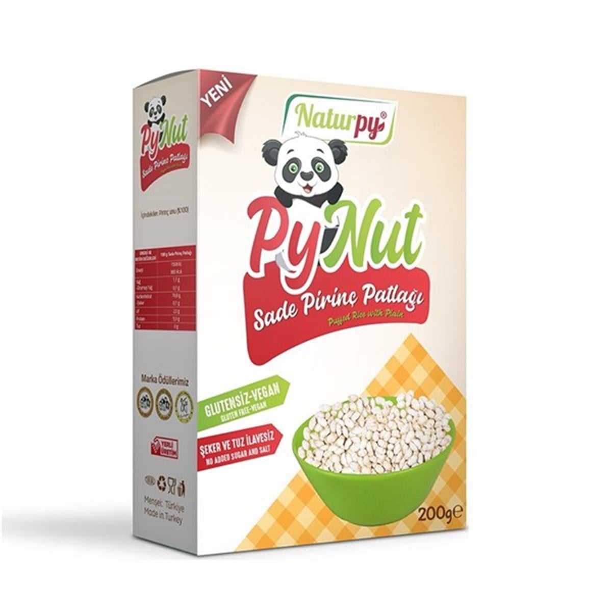 Naturpy Pynut Glutensiz Sade Pirinç Patlağı 200 grGlutensiz Ürünler