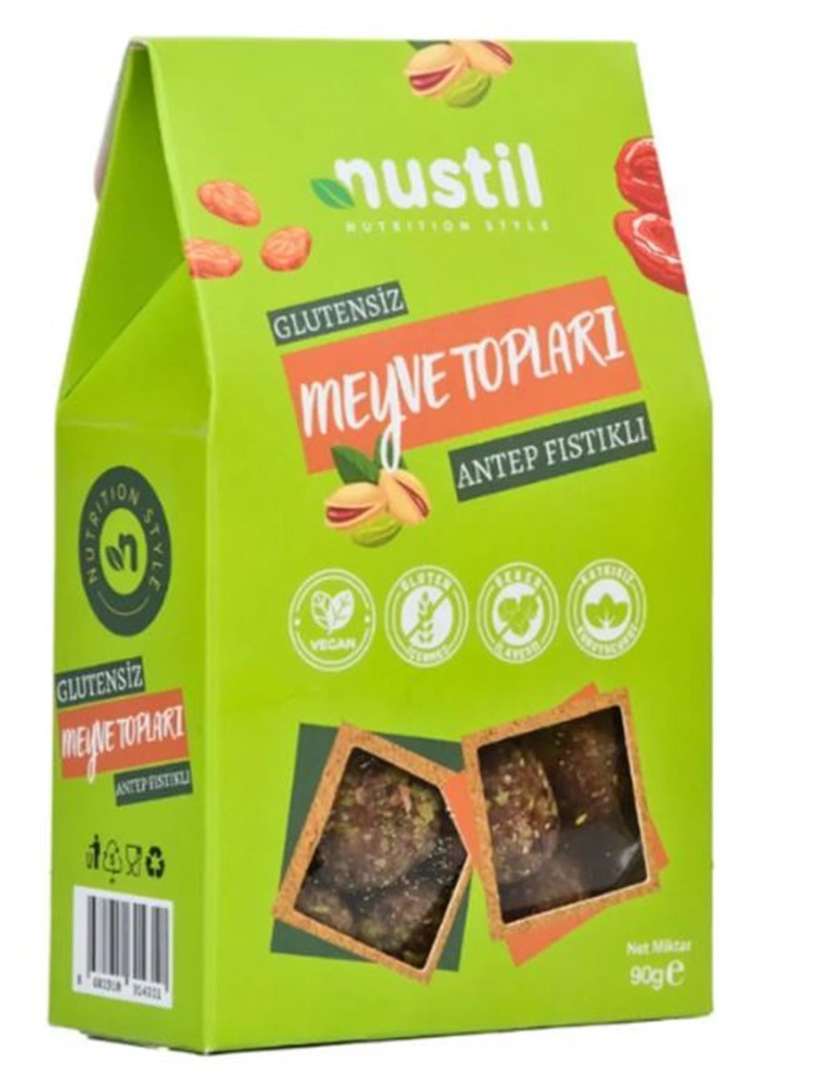 Nustil Glutensiz Antep Fıstıklı Meyve Topları 90gGlutensiz Ürünler