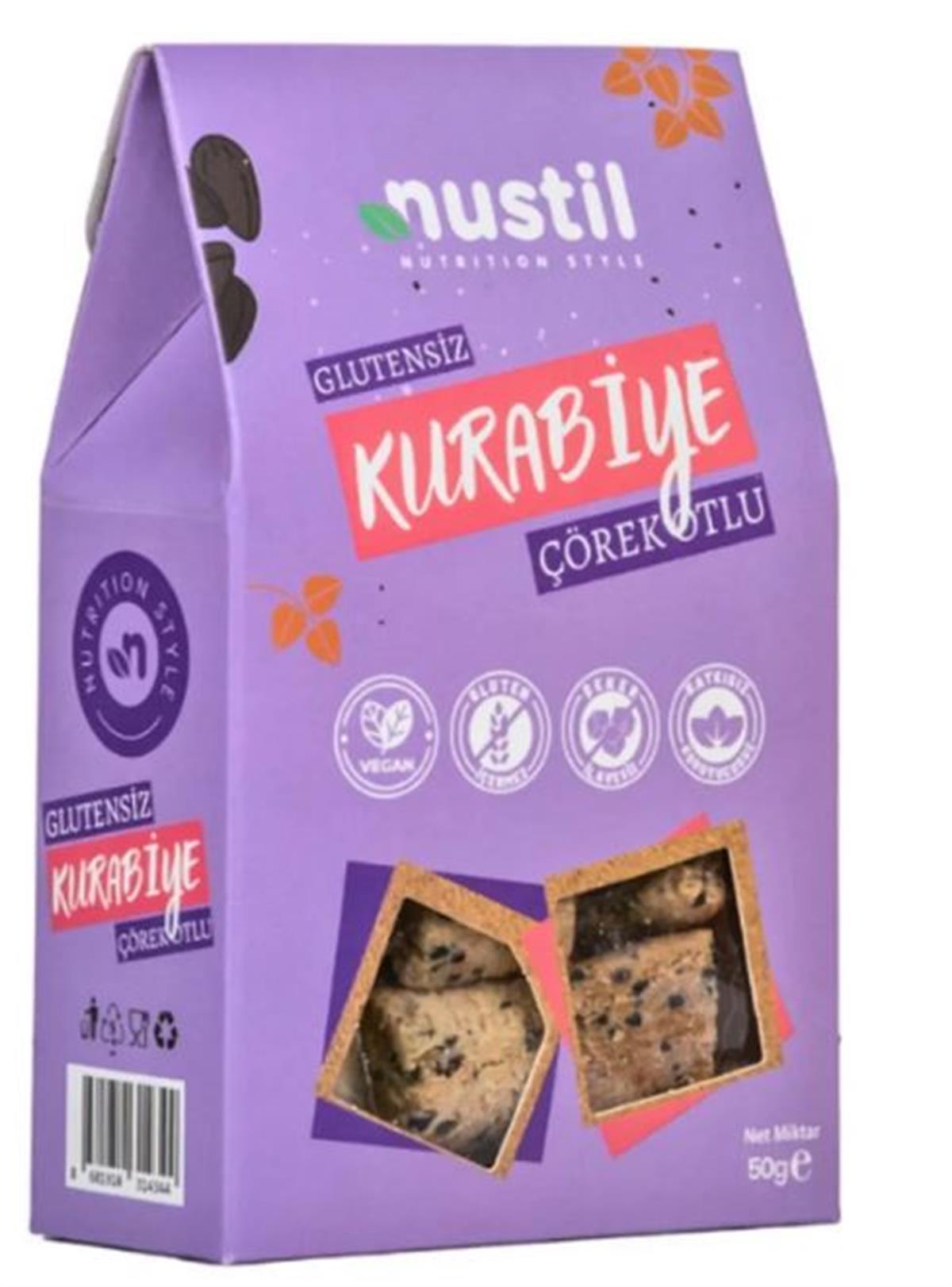 Nustil Glutensiz Çörek Otlu Kurabiye 50 GrGlutensiz Ürünler