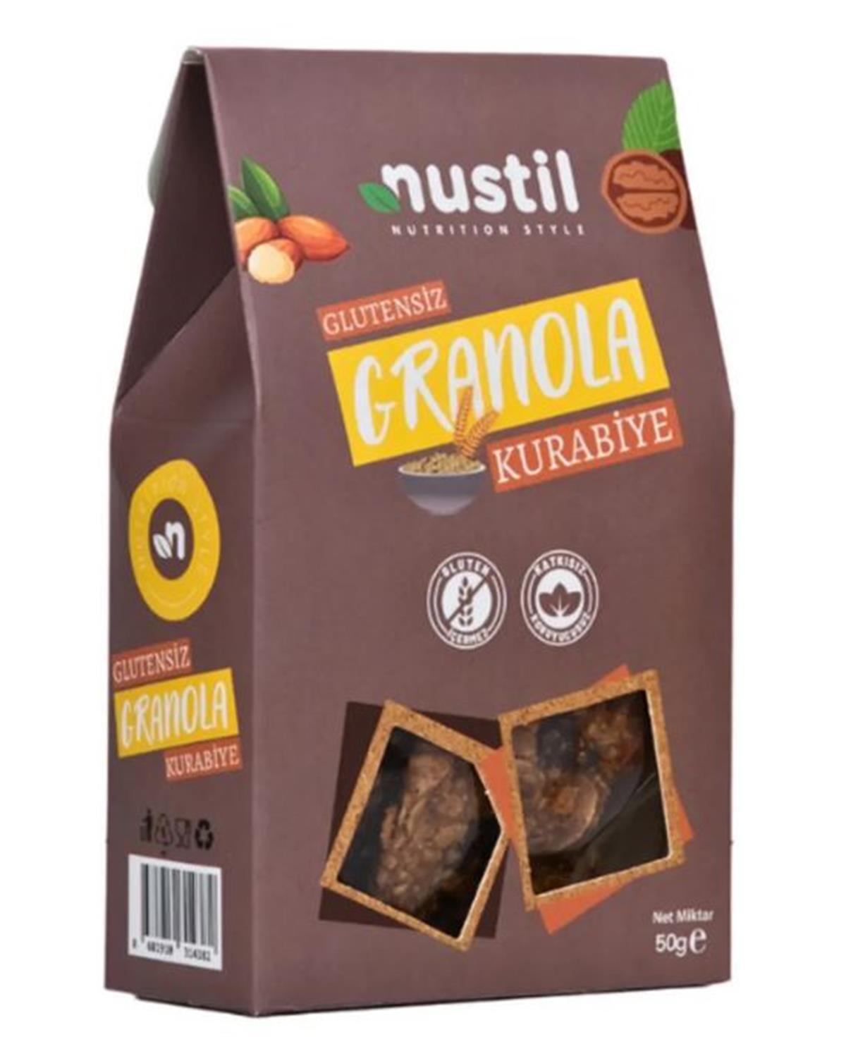 Nustil Glutensiz Granola Kurabiye 50 gr Yulaf EzmeliGlutensiz Ürünler