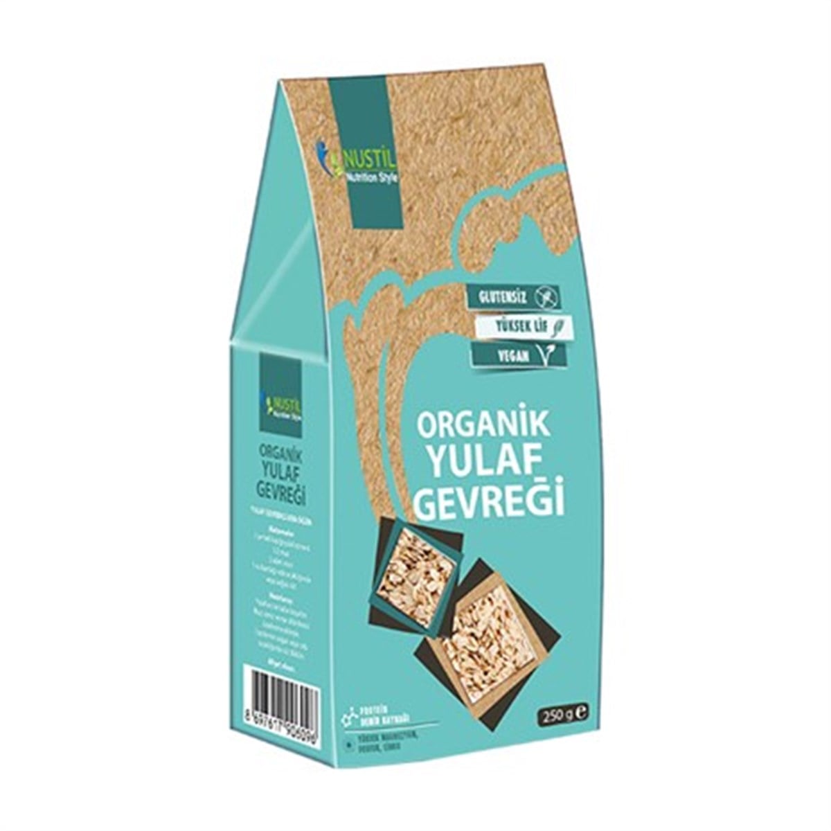 Nustil Organik Glutensiz Yulaf Gevreği 250 gr