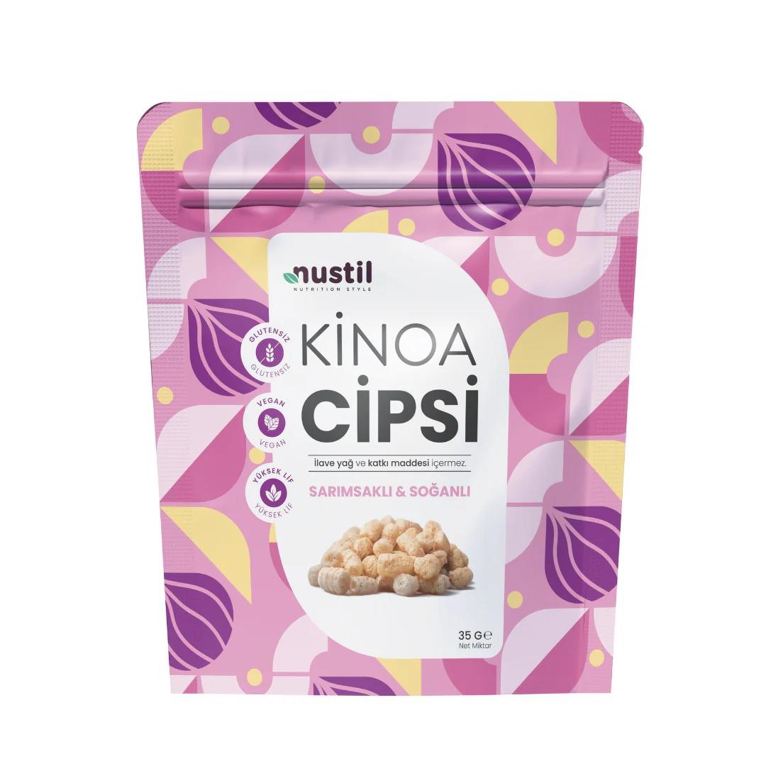 Nustil Sarımsaklı & Soğanlı Kinoa Cipsi 35gGlutensiz Atıştırmalıklar