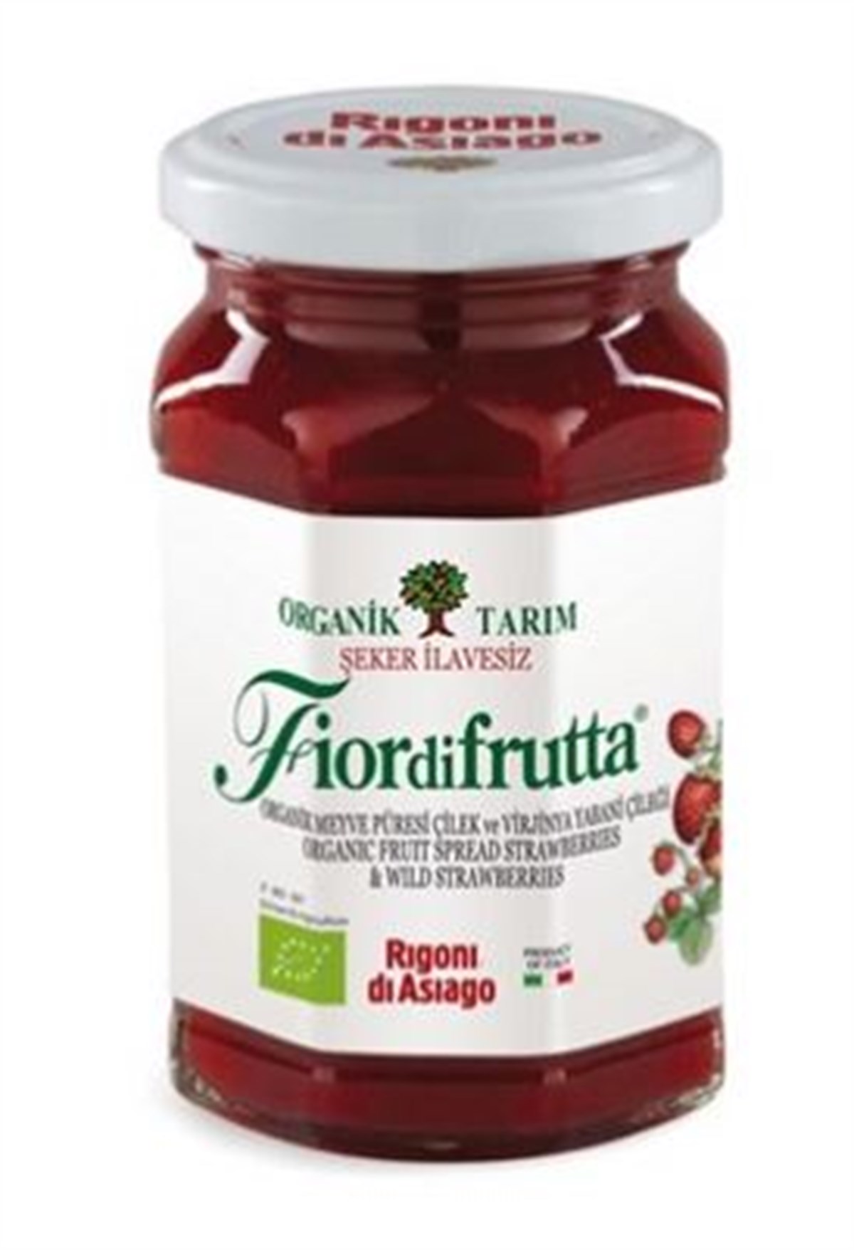 Rigoni di Asiago Organik Şeker İlavesiz Çilek Reçeli 250 gr