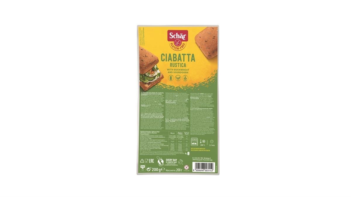 Schar Ciabattine Rustiche Glutensiz Esmer Ekmek 200 grGlutensiz Ürünler
