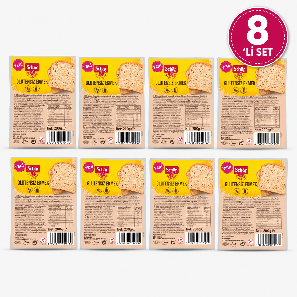 Schar Glutensiz Ekmek 200g 8'li PaketGlutensiz Ekmek