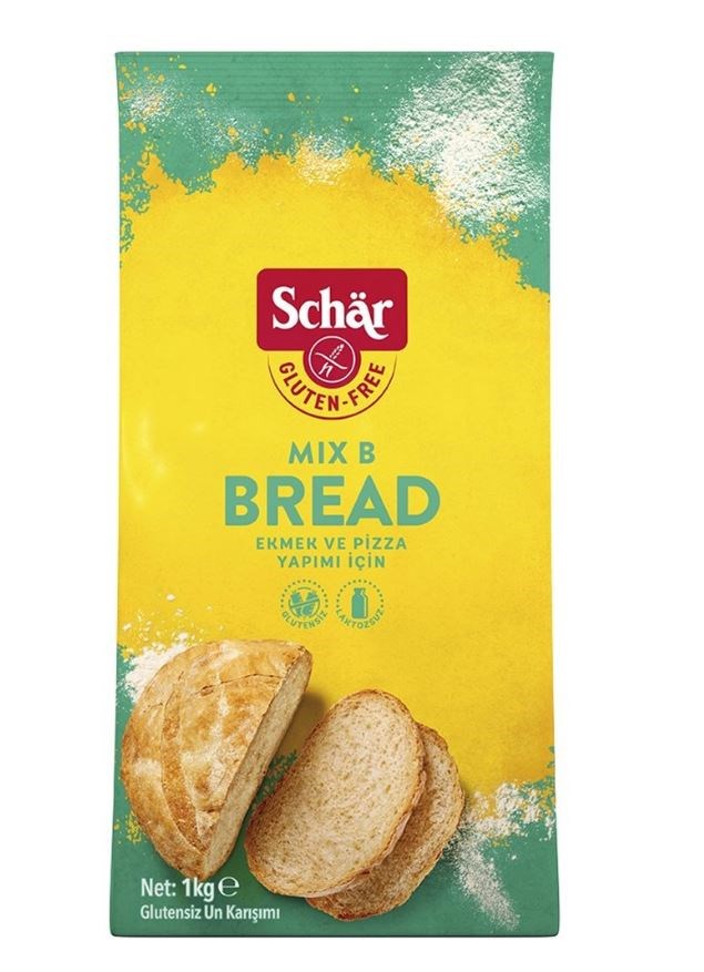 Schar Mix B glutensiz ekmeklik un karışımı 1 kg ön ambalaj