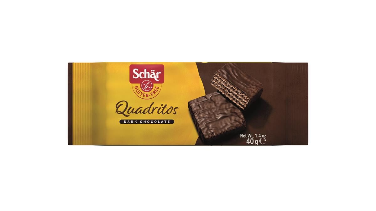 Schar Quadritos Siyah Çikolata Kaplı Gofret 2x20 grGlutensiz Ürünler