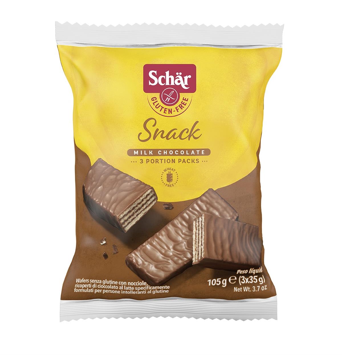 Schar Snack Çikolata Kaplı Fındıklı Gofret 3x35 grGlutensiz Ürünler