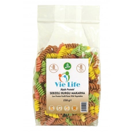 Vie Life Düşük Proteinli Sebzeli Burgu MakarnaGlutensiz Ürünler