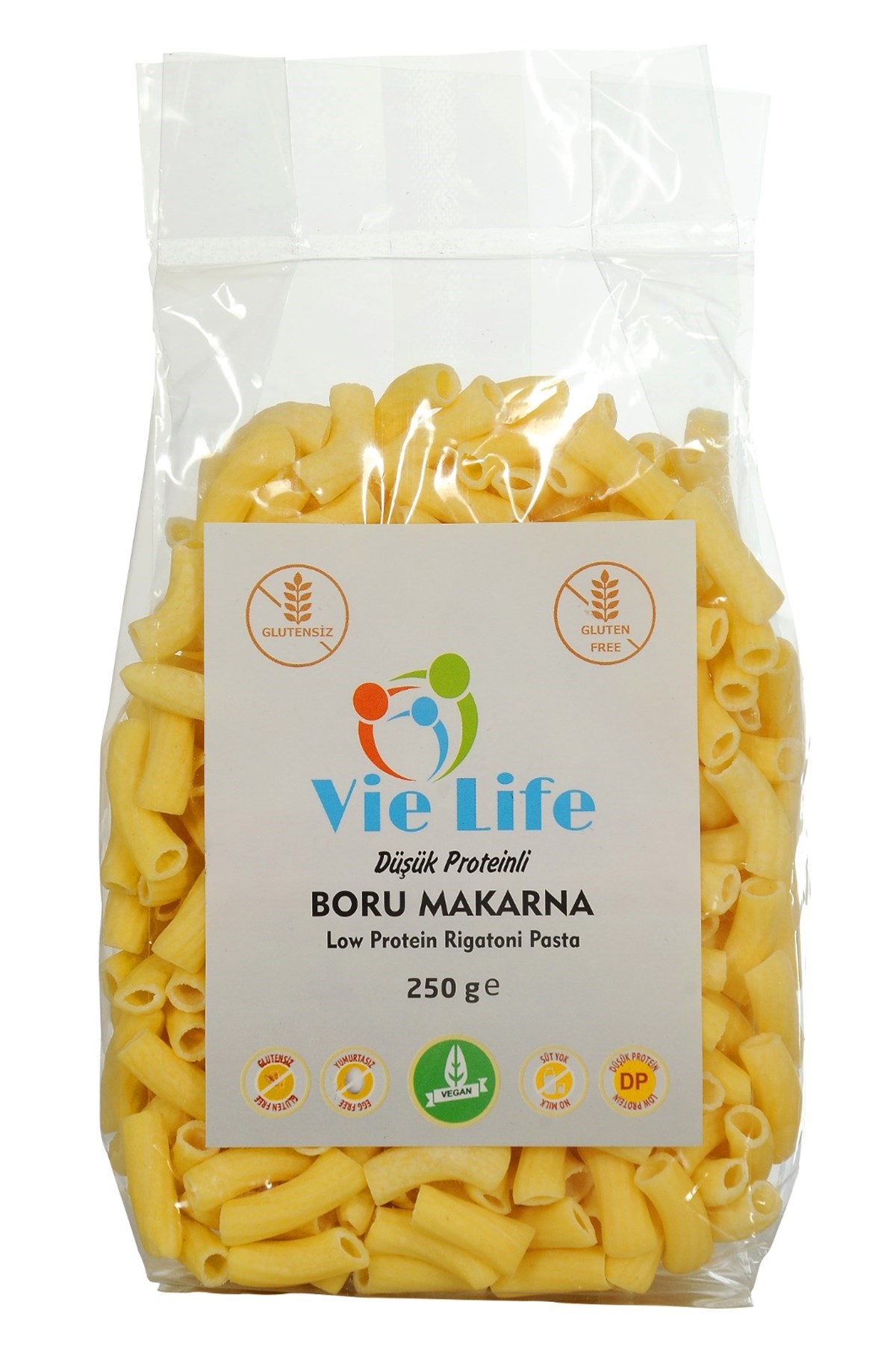 Vie Life Glutensiz Düşük Proteinli Boru Makarna 250 gDüşük Proteinli Ürünler