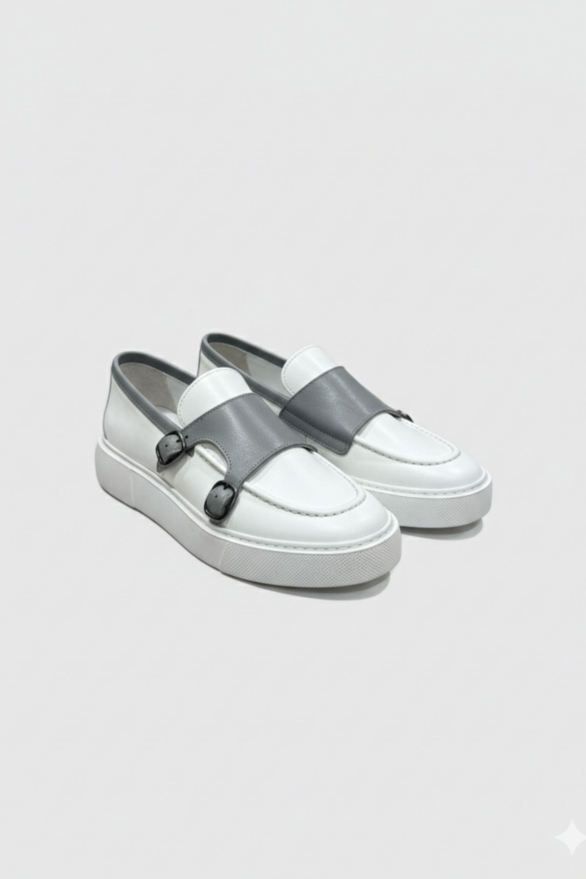 Beyaz Tokalı Sneaker Erkek Ayakkabı HT2075