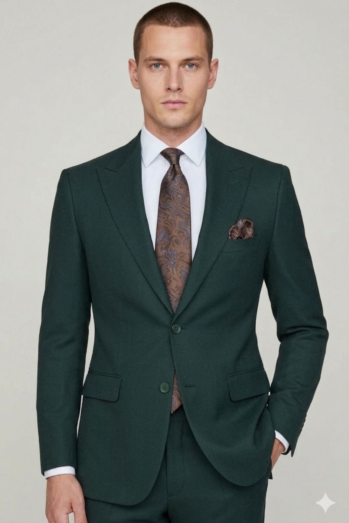 Haki Slim Fit Blazer Erkek Ceket HT1021
