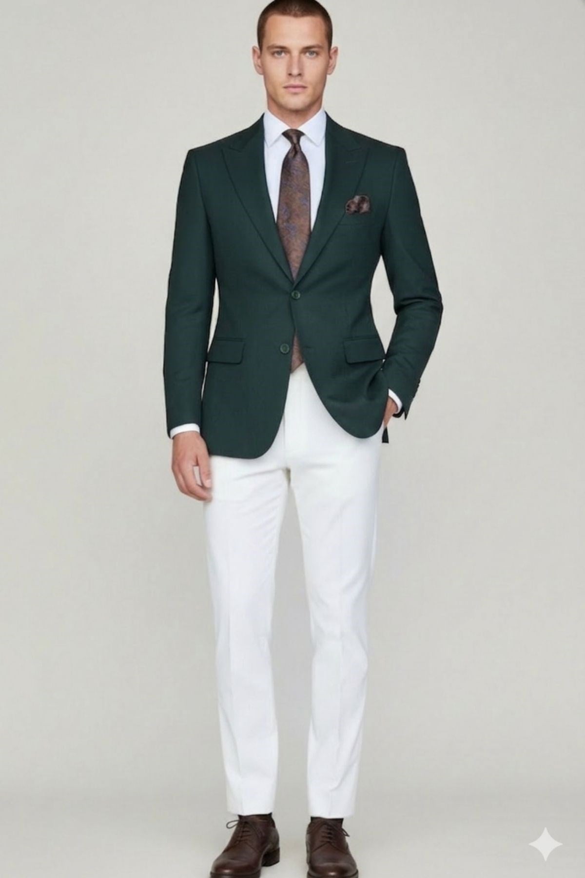 Haki Slim Fit Blazer Erkek Ceket HT1021