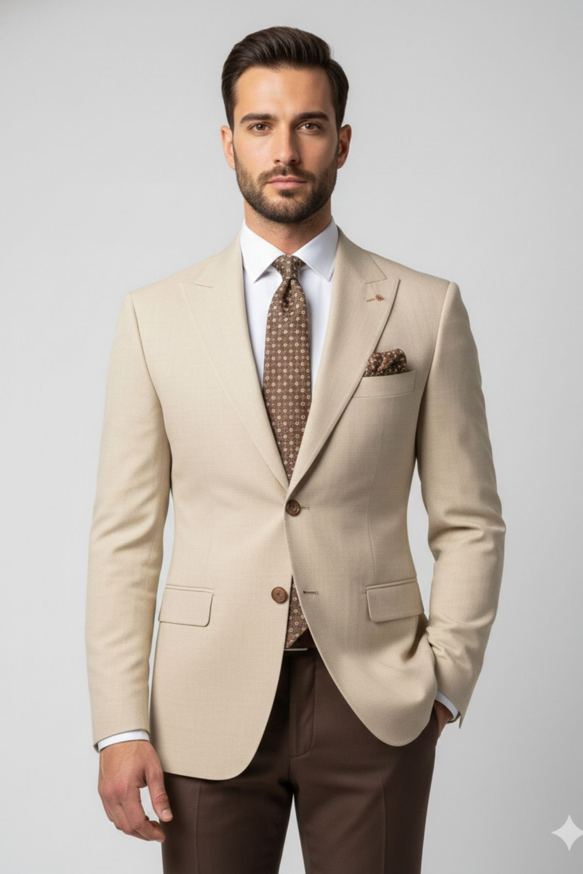 Bal Rengi Slim Fit Blazer Erkek Ceket HT1021