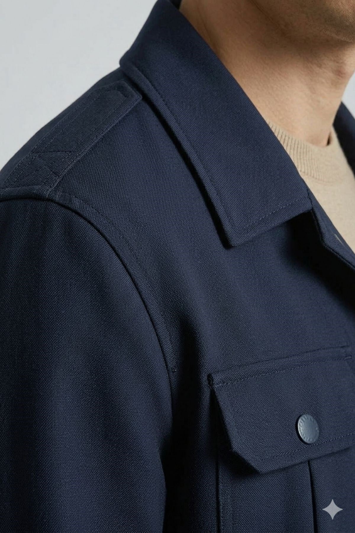 Lacivert Slim Fit Gömlek Yaka Pantolon Ceket Takım