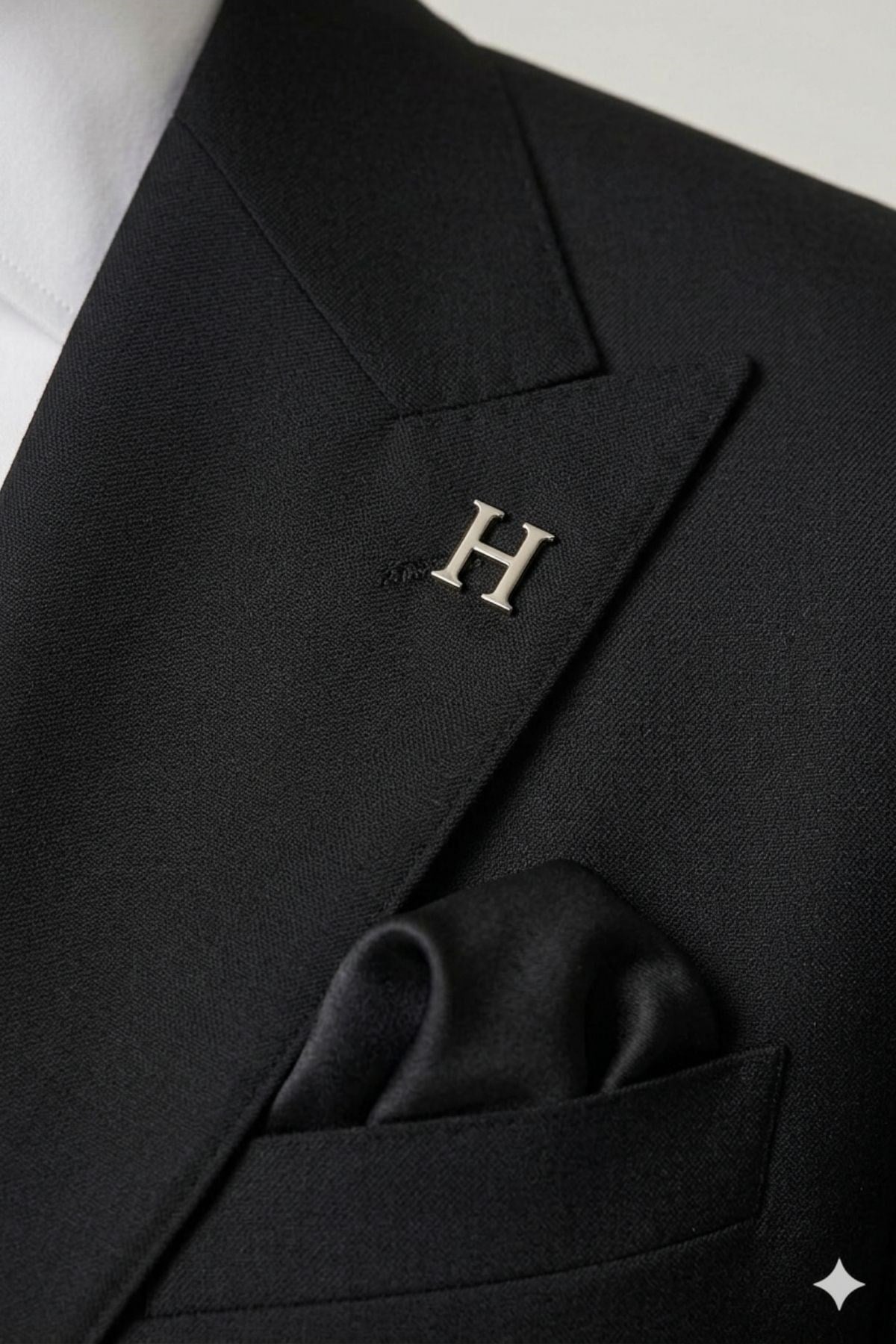 Slim Fit Kruvaze Yaka Pantolon Ceket Takım Elbise HT1028-SİYAH
