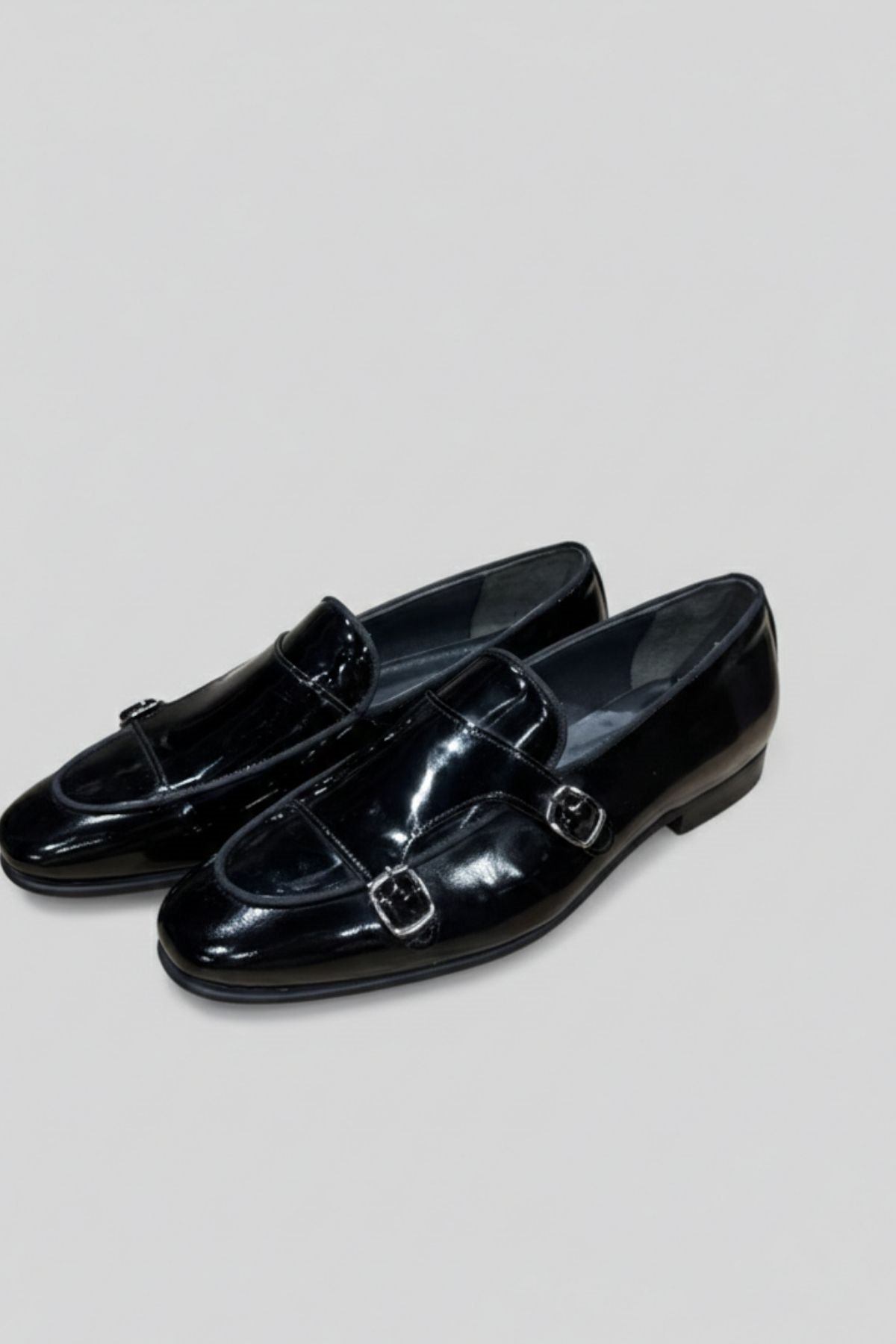 Italian Style Inner Outer Leather Men's Shoes HT2300-BLACK Patent Leather