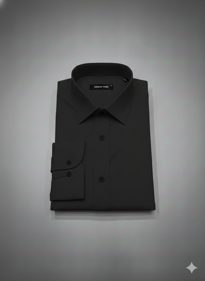 Slim Fit Siyah Erkek Gömlek