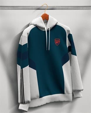 Arsenal Mavi Hoodie | Oversize