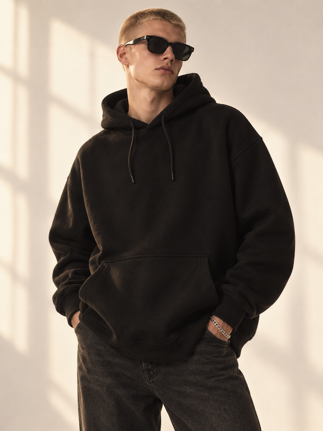 Basic Siyah Hoodie S27