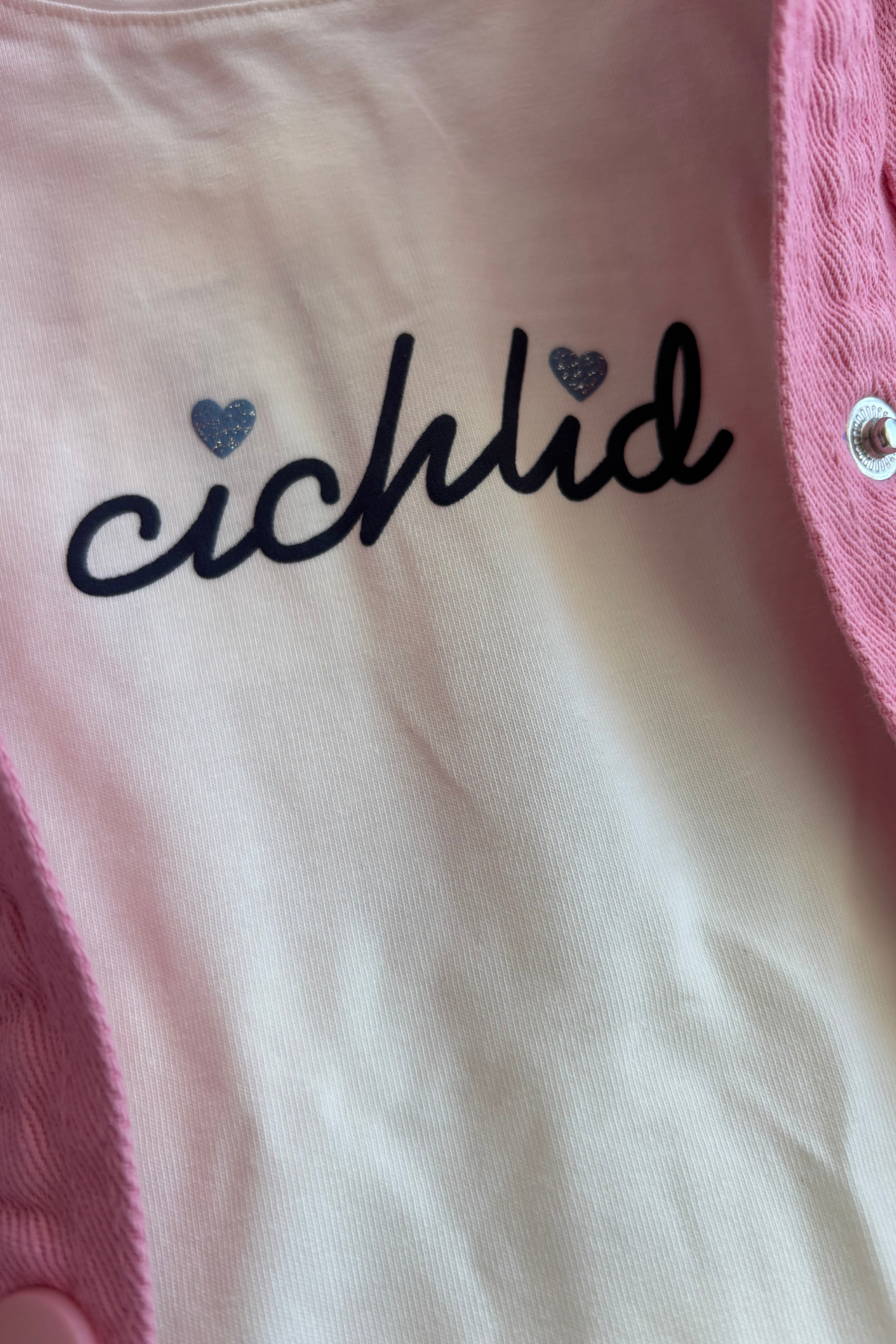 4-8 Yaş Yıldız Nakışlı Ceketli Gabardin 3lü Kız Çocuk Takım Pembe