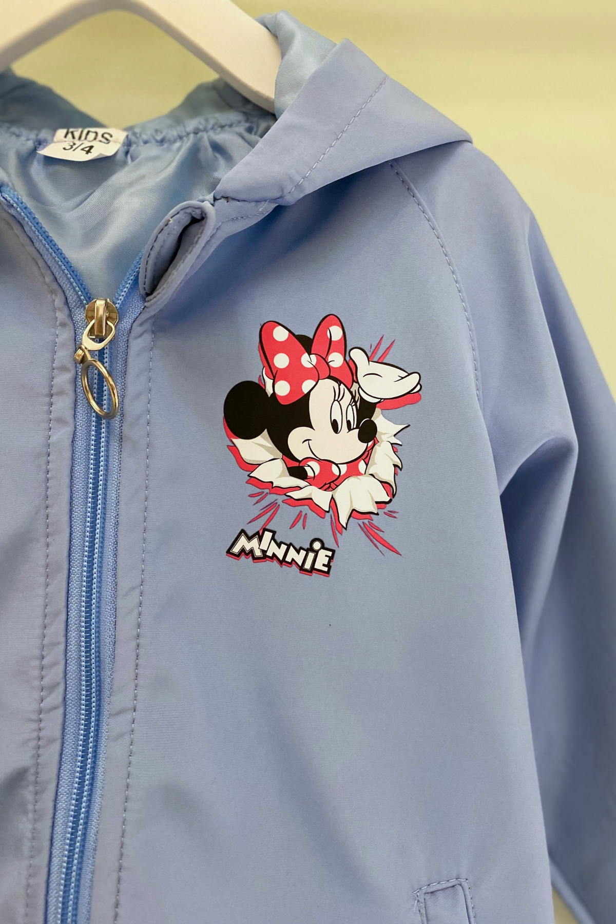 3-10 Yaş Karakter Detay Kız Çocuk Yağmurluk Mavi