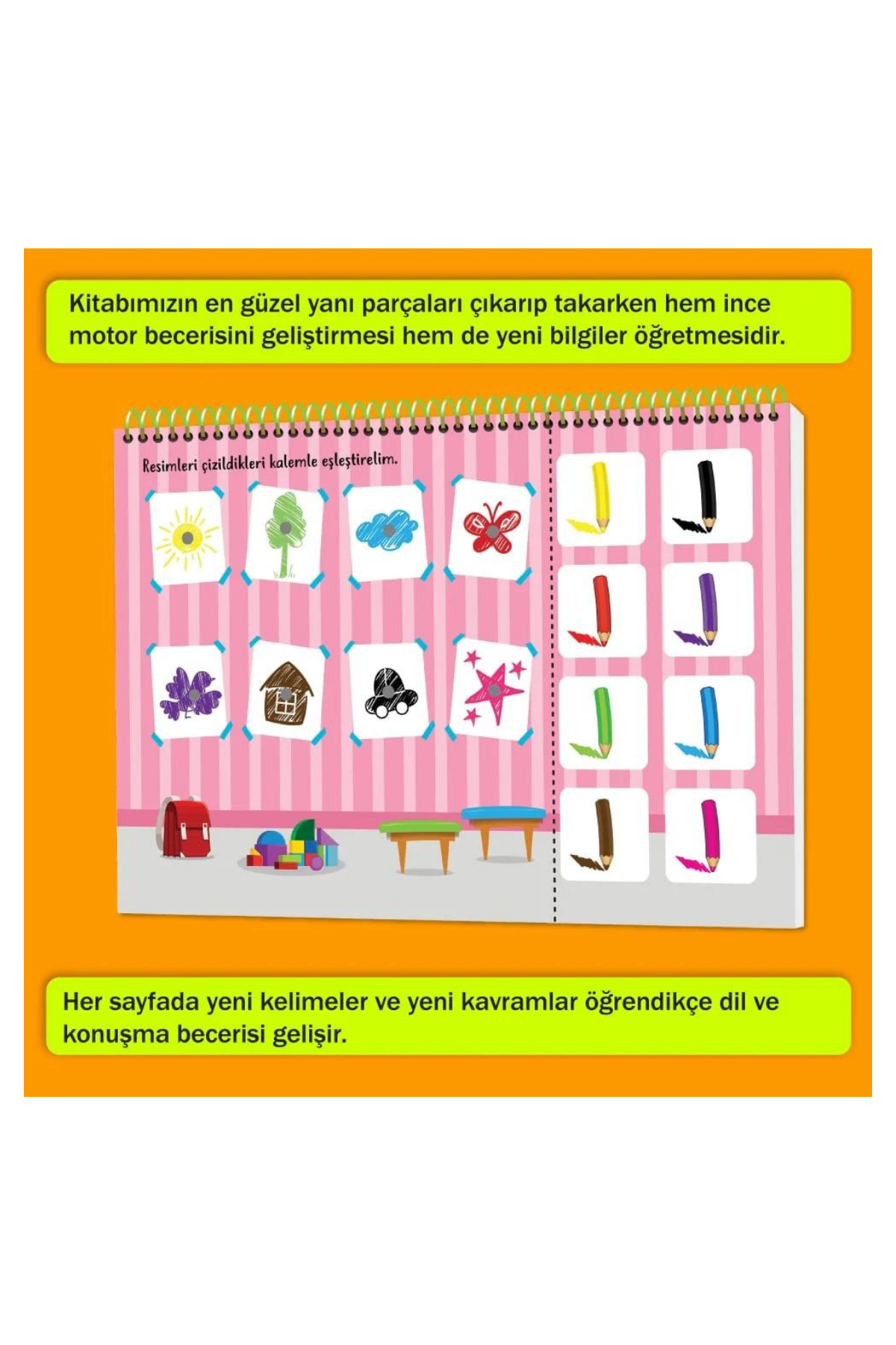 Konuşma ve Dikkati Geliştiren Cırt Cırtlı Etkinlik Kitabım: 3-5 yaş