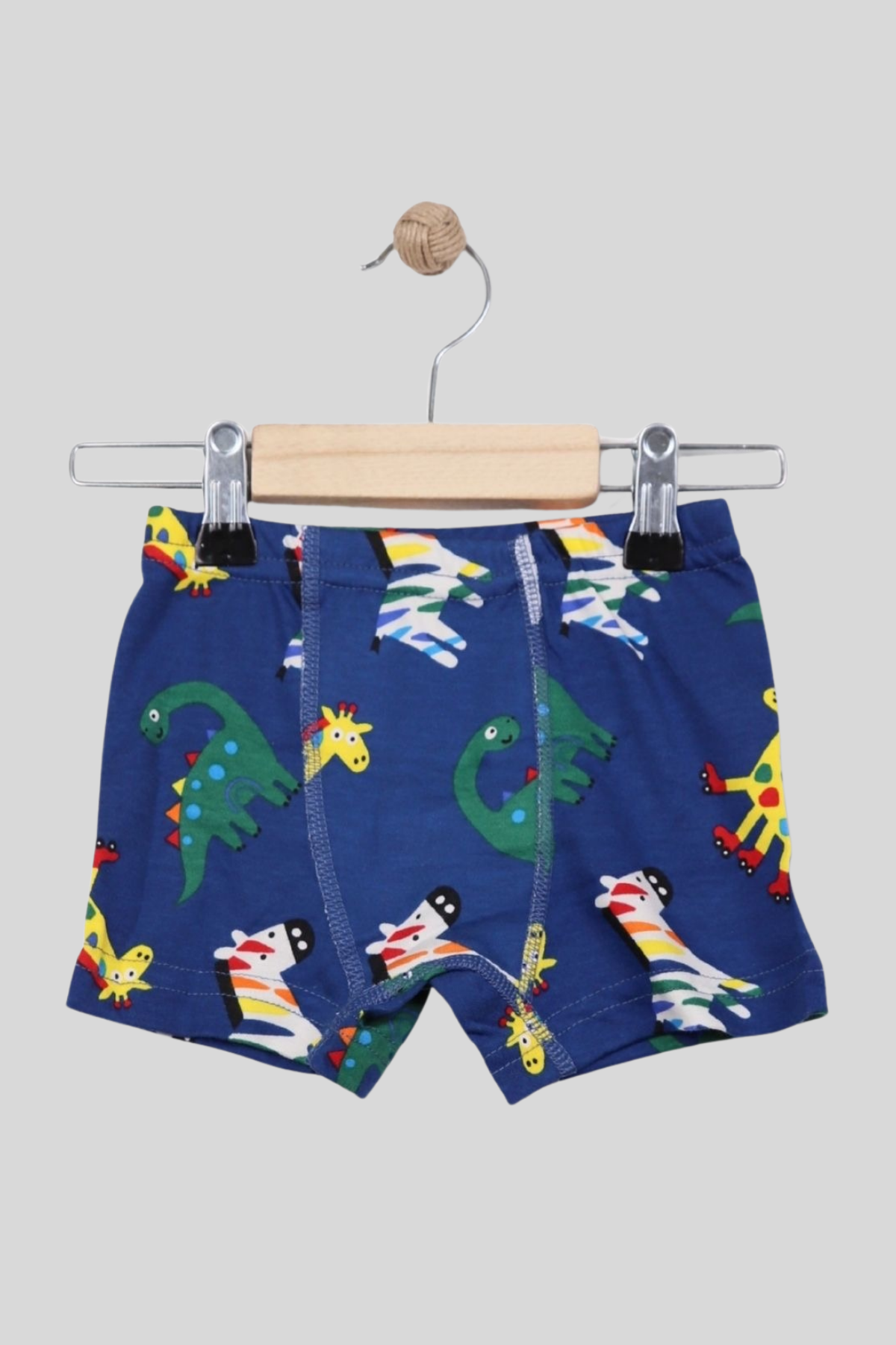 4-11 Yaş Desenli Erkek Çocuk Boxer Lacivert