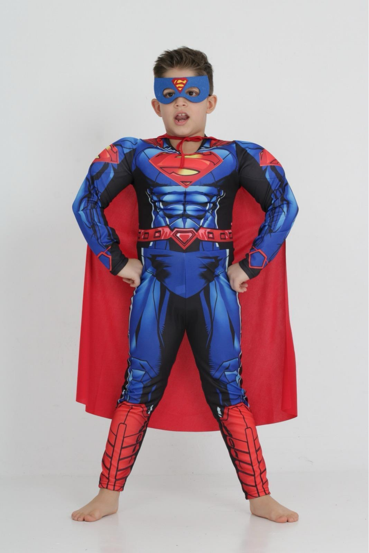 Superman Kaslı Çocuk Kostüm
